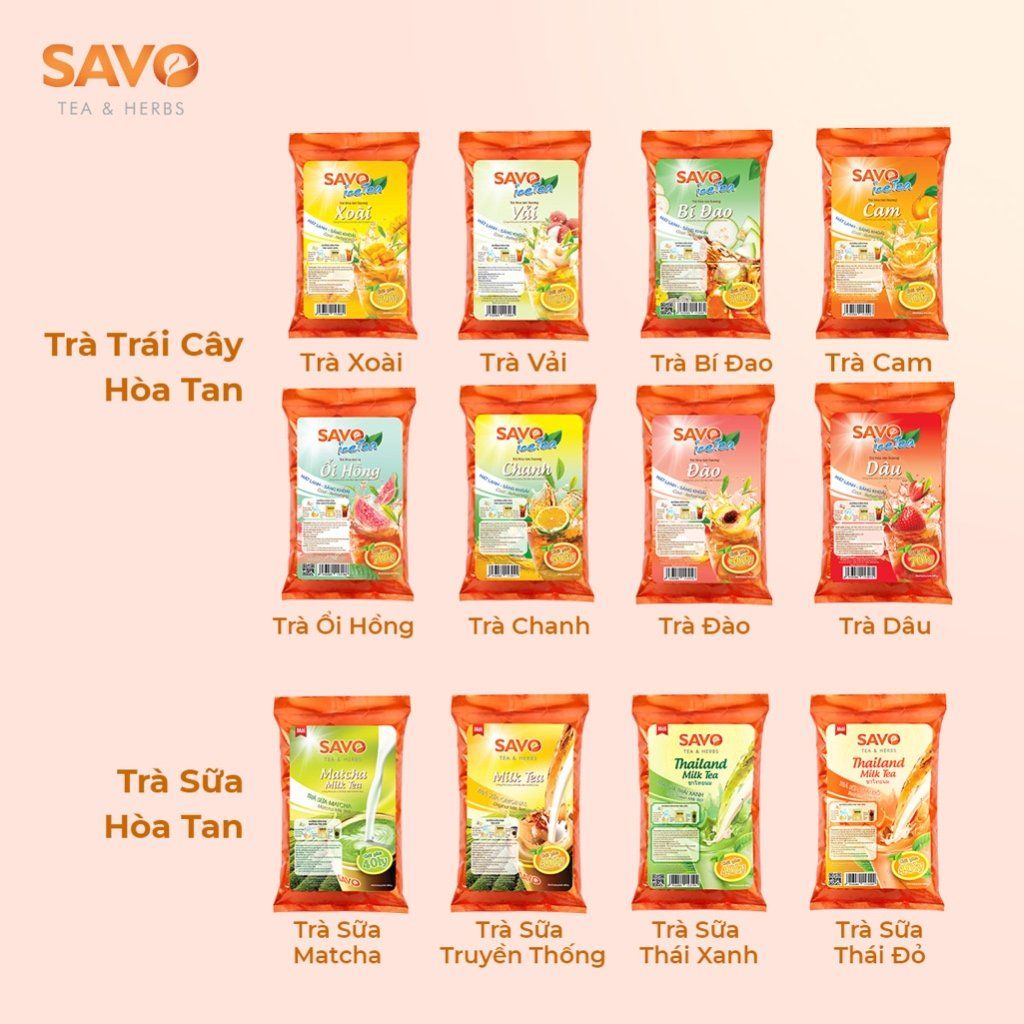  Trà Chanh SAVO Icetea hoà tan (túi 800g) 