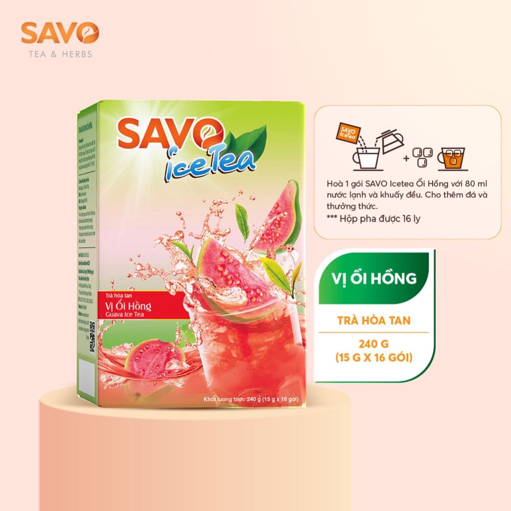  Trà SAVO Iced Tea Ổi Hồng 