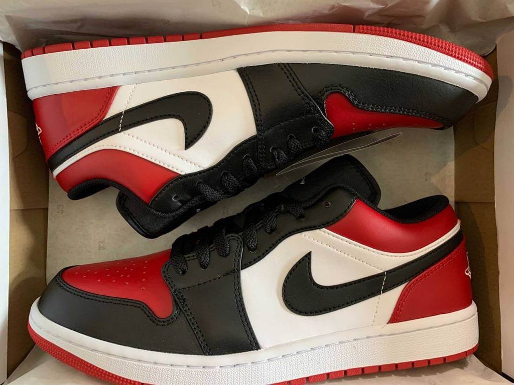 Nike Air Jordan 1 Low Bred Toe 2021 553558 612