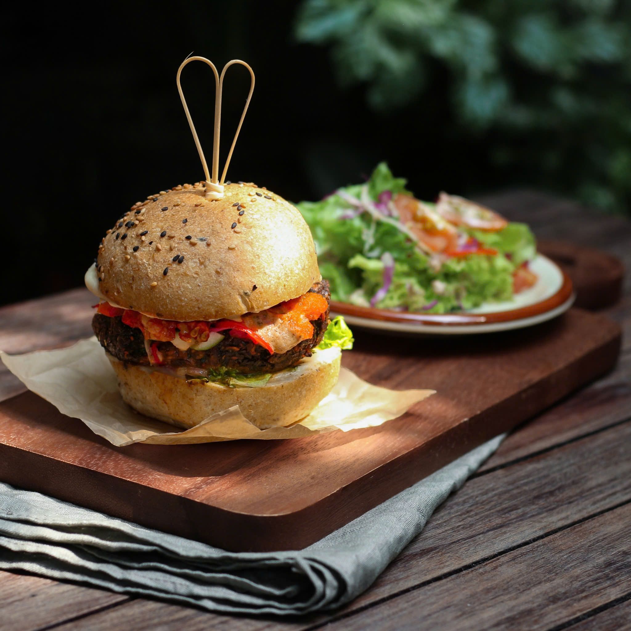 Burger Bean Mushroom