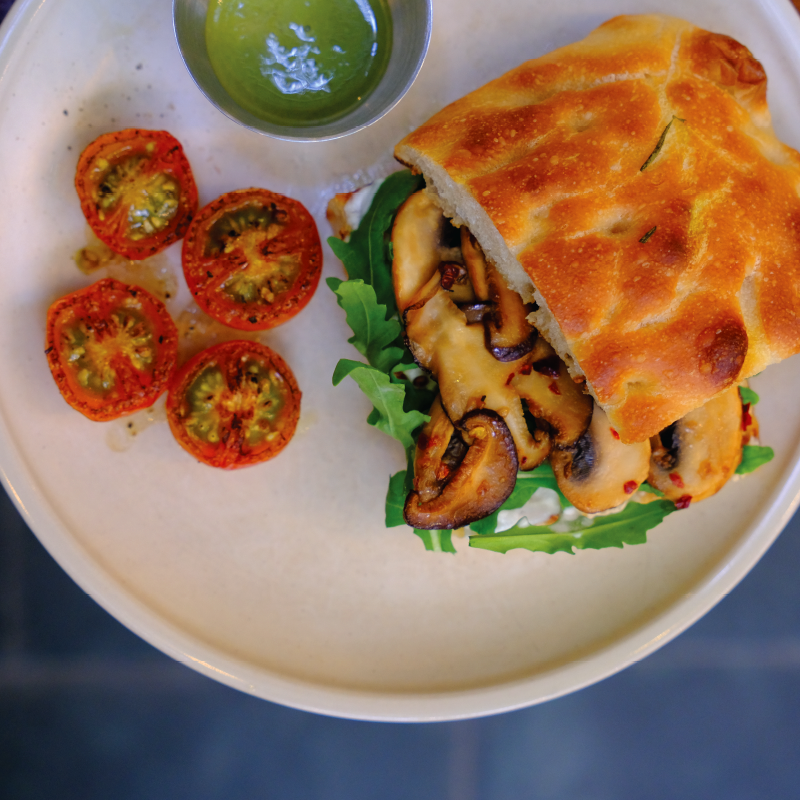 SPICY TAMARI MUSHROOM FOCACCIA