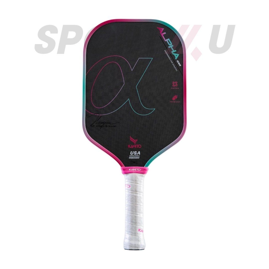 Vợt Pickleball Kamito Alpha (16mm) - Xanh Nước Biển/Hồng