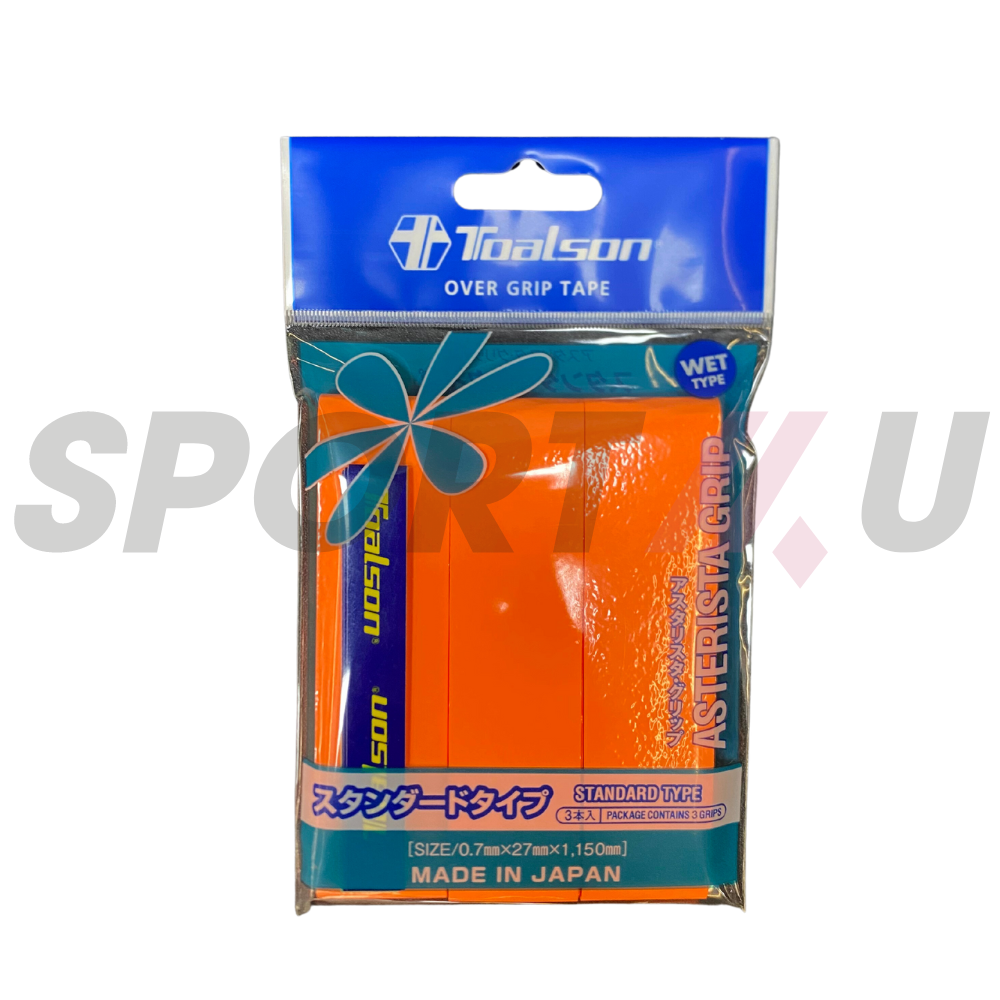 Quấn Cán Vợt Cầu Lông Toalson Da Atster (Không Lỗ) Cam