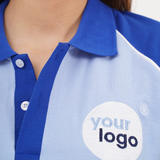 Đồng phục polo phối vai Xanh - Thiên Thanh