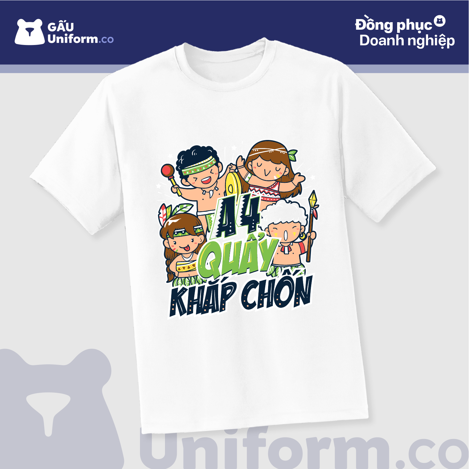 Áo Thun Du Lịch "A4 Quẩy Khắp Chốn"
