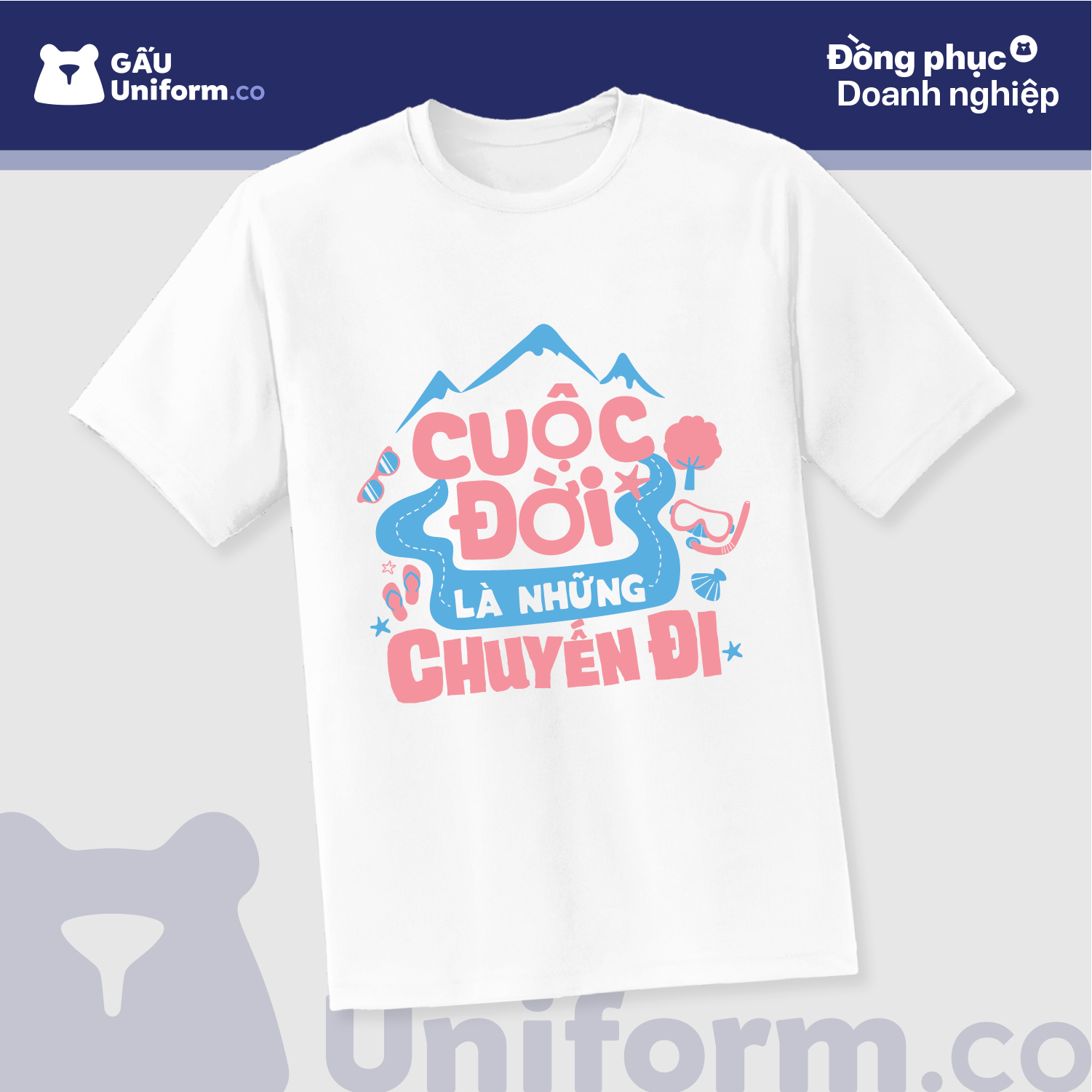 Áo Thun Du Lịch "Cuộc Đời Là Những Chuyến Đi"