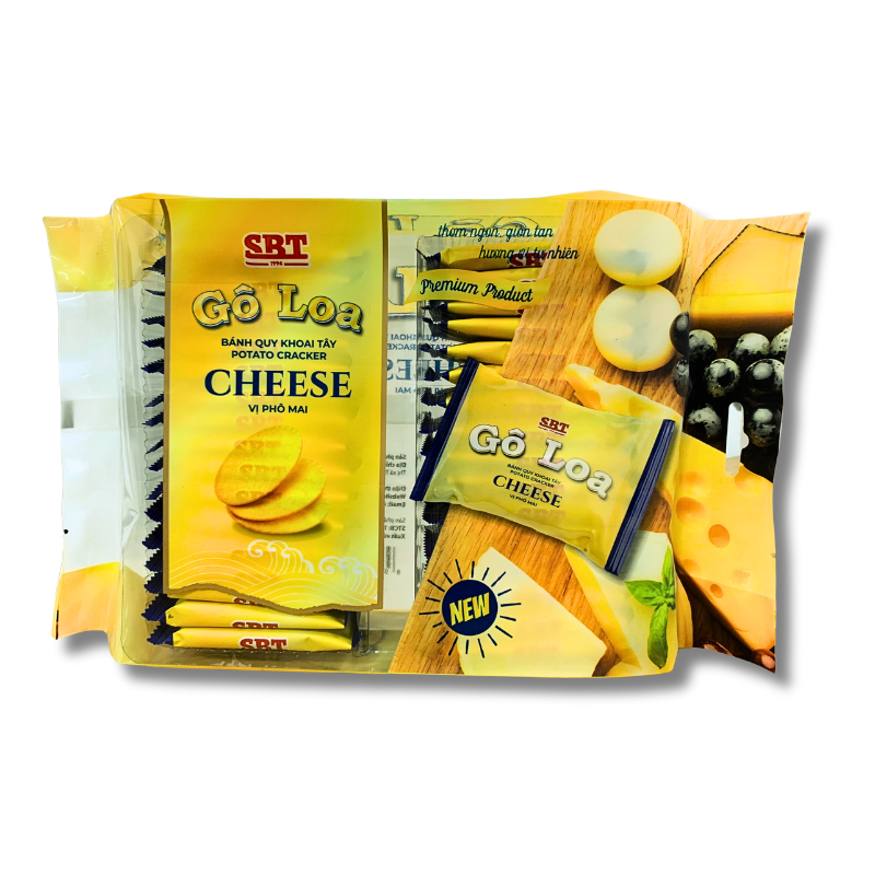  Bánh Quy Khoai Tây Potato Cracker Goloa Vị Phô Mai Gói 285g 