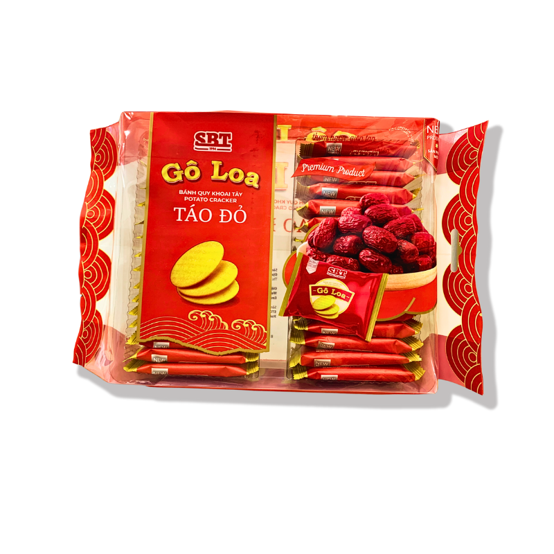  Bánh Quy Khoai Tây Potato Cracker Goloa Vị Táo Đỏ Gói 285g 