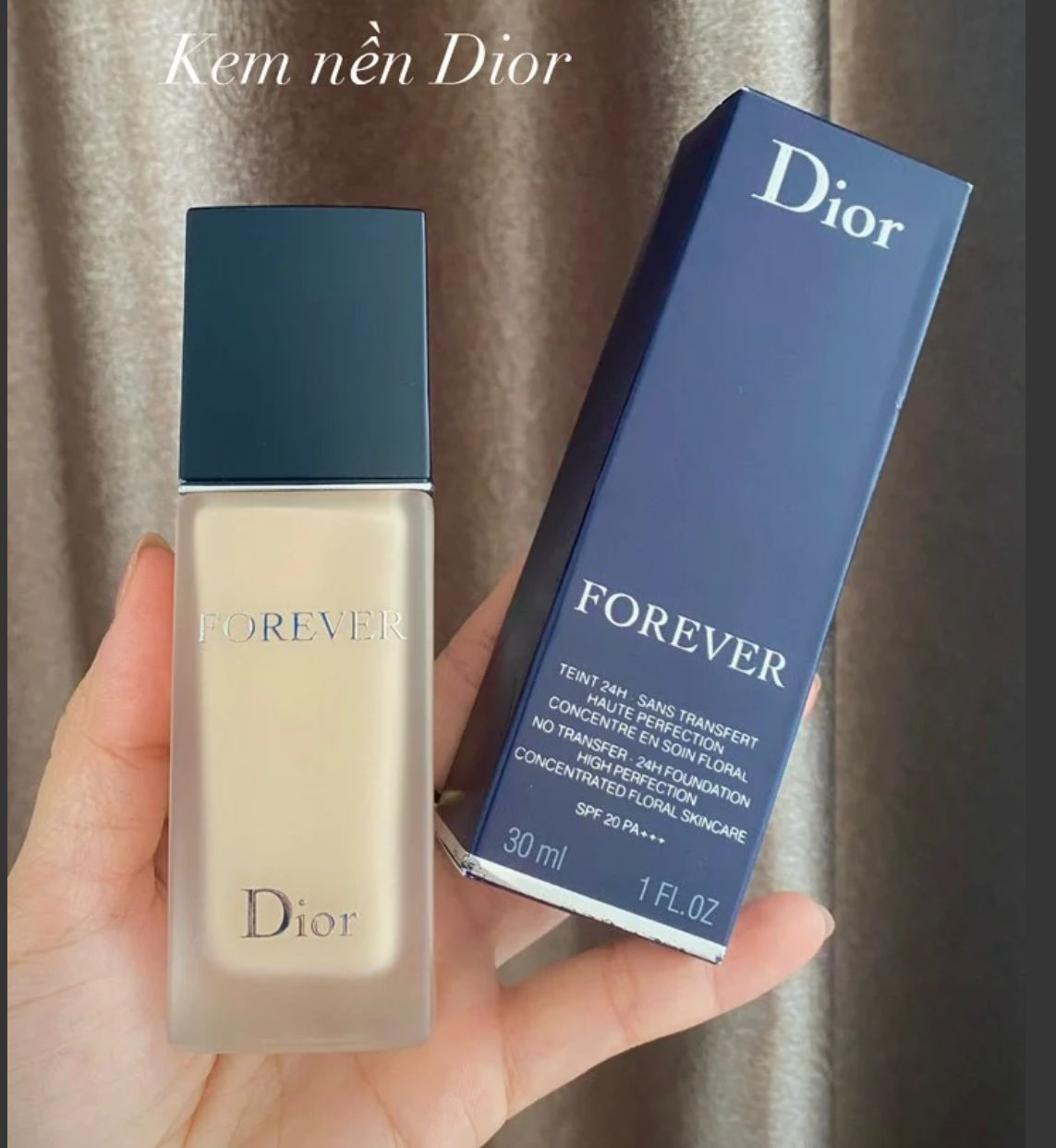 Kem Nền Cho Da Dầu Dior Forever No Transfer 24h Foundation High Perfection Concentrated In Skincare SPF 20 PA+++30ml