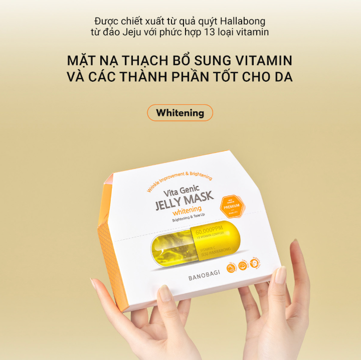 Mặt Nạ Banobagi Giúp Sáng Da Vita Jelly Mask Whitening Brightening & Tone Up - 1 Miếng