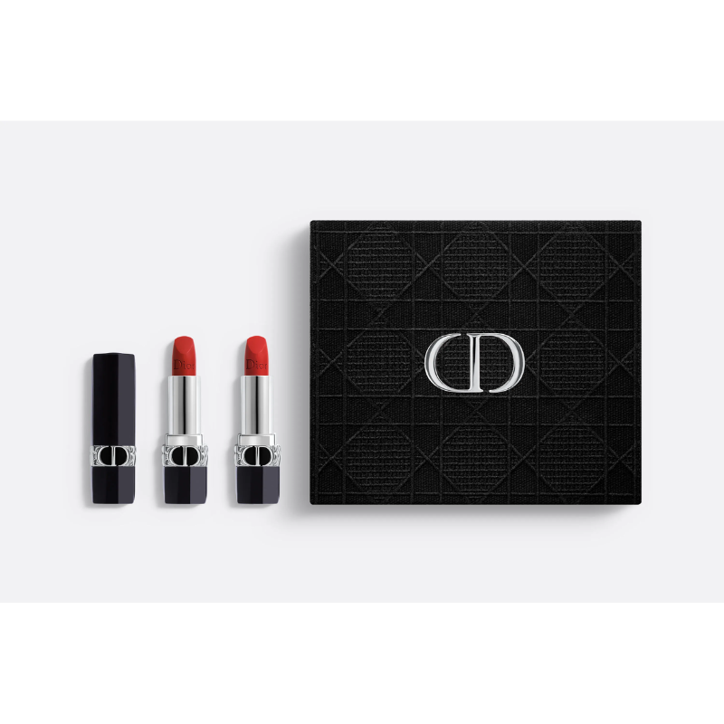 Set son Dior 2 thỏi kèm hộp: 999 Matte & 888 Strong Red Matte
