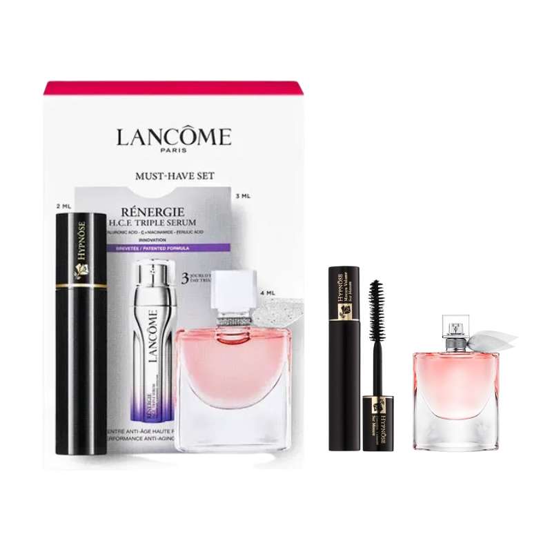 Lancôme Must-have Set Mini: Nước hoa La Vie Est Belle 4ML + Serum Rénergie 3ML + Mascara Hypnôse 2ML