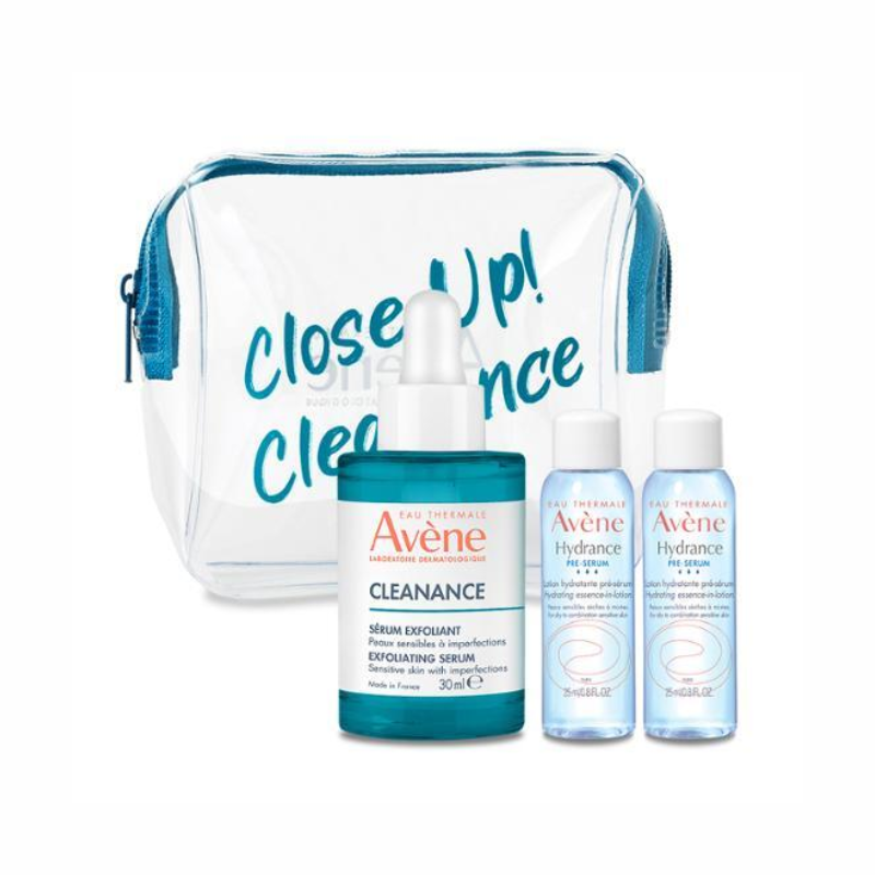 Serum Tẩy Tế Bào Chết Avène Cleanance AHA Exfoliating Serum 30ml - Tặng Avène Hydrance Pre-Serum 25ml*2 & Túi Mỹ Phẩm