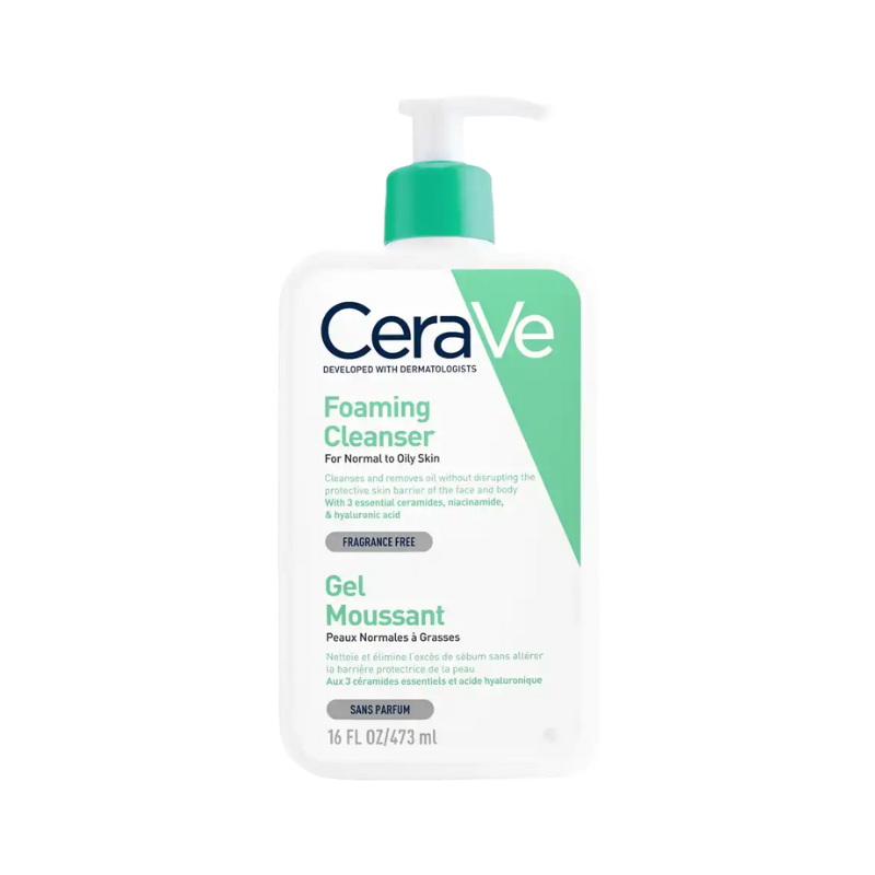 Sữa Rửa Mặt Cho Da Dầu CeraVe Foaming Cleanser 473ml bản Pháp