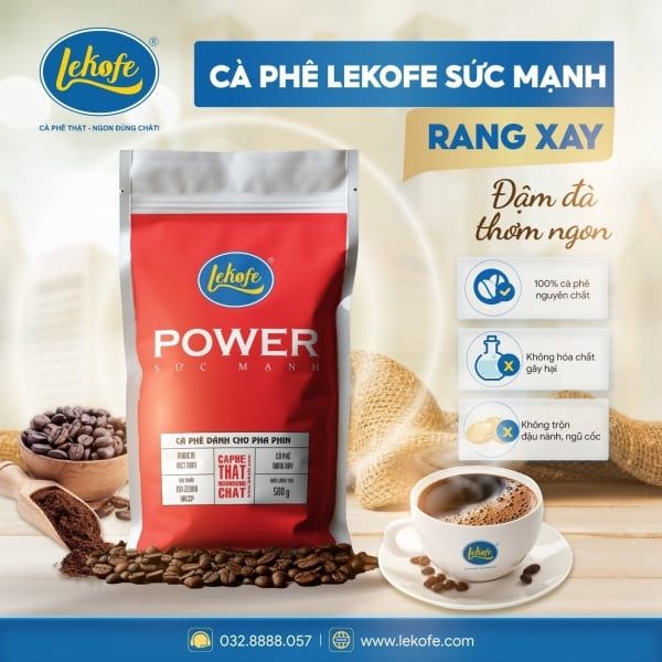 Cà phê Lekofe Sức Mạnh rang xay 500g