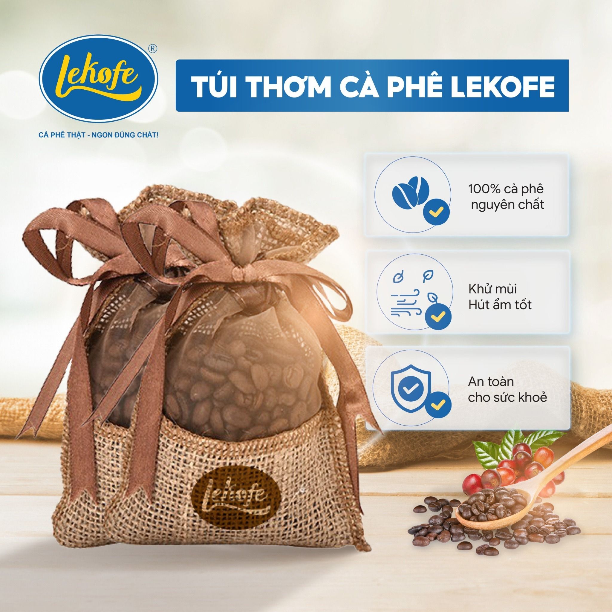 Túi Thơm Cà Phê Lekofe