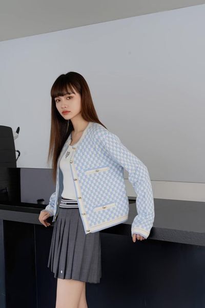 CDG caro xanh trắng