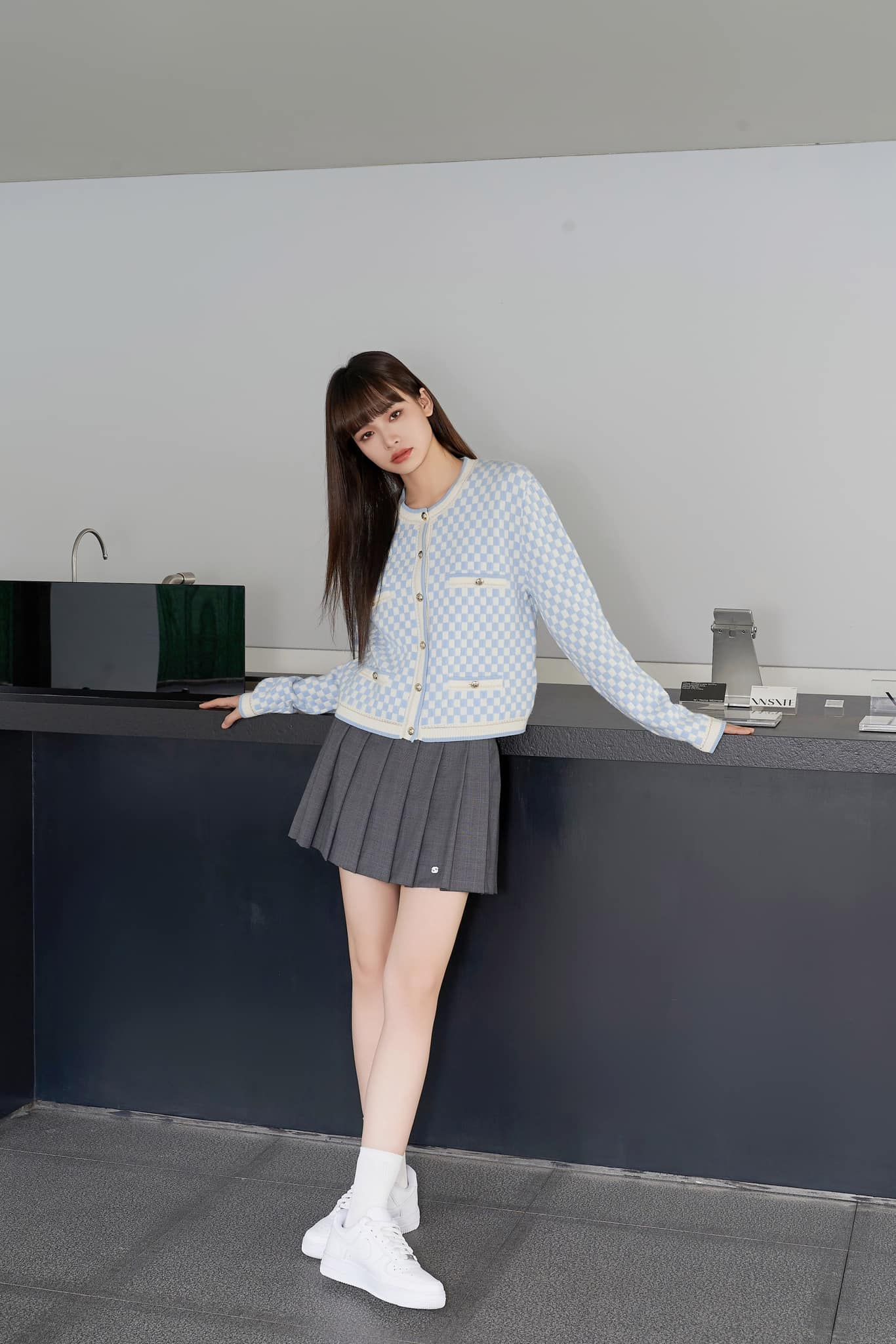 CDG caro xanh trắng
