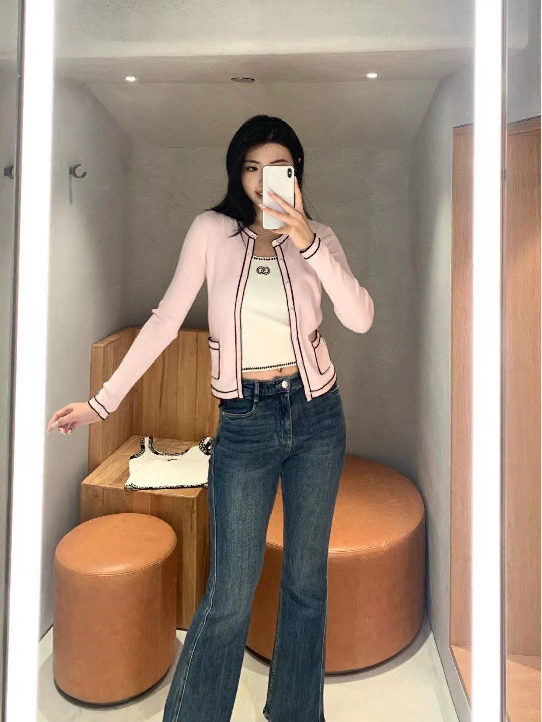 CDG hồng - viền đen