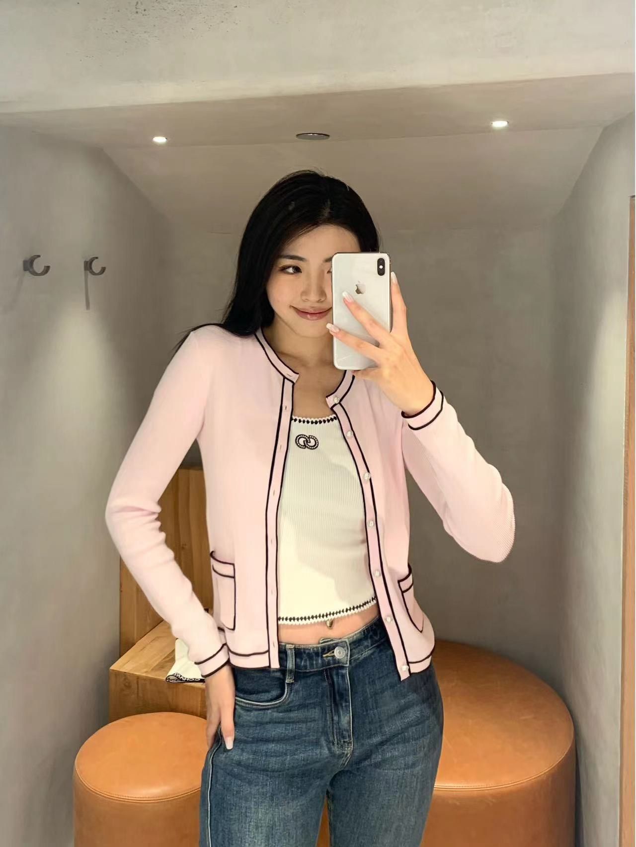 CDG hồng - viền đen