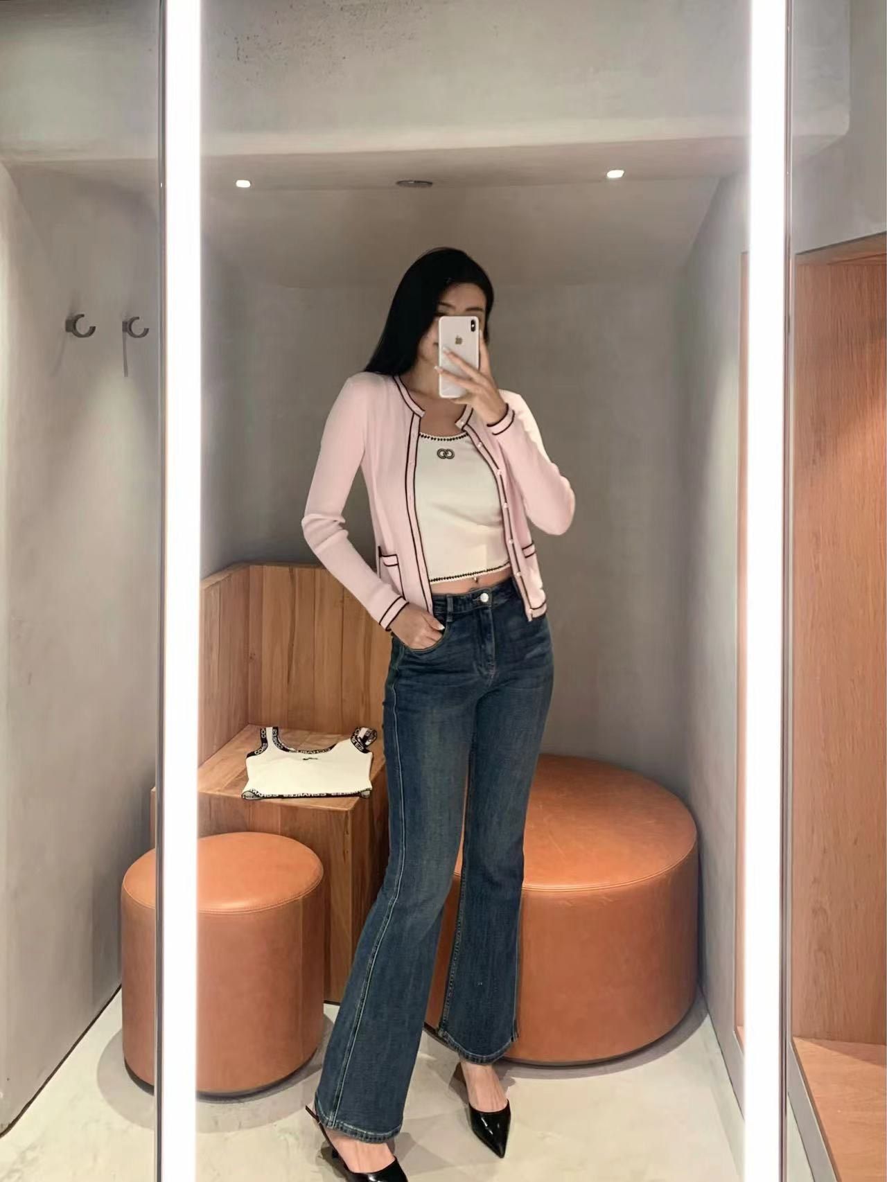 CDG hồng - viền đen