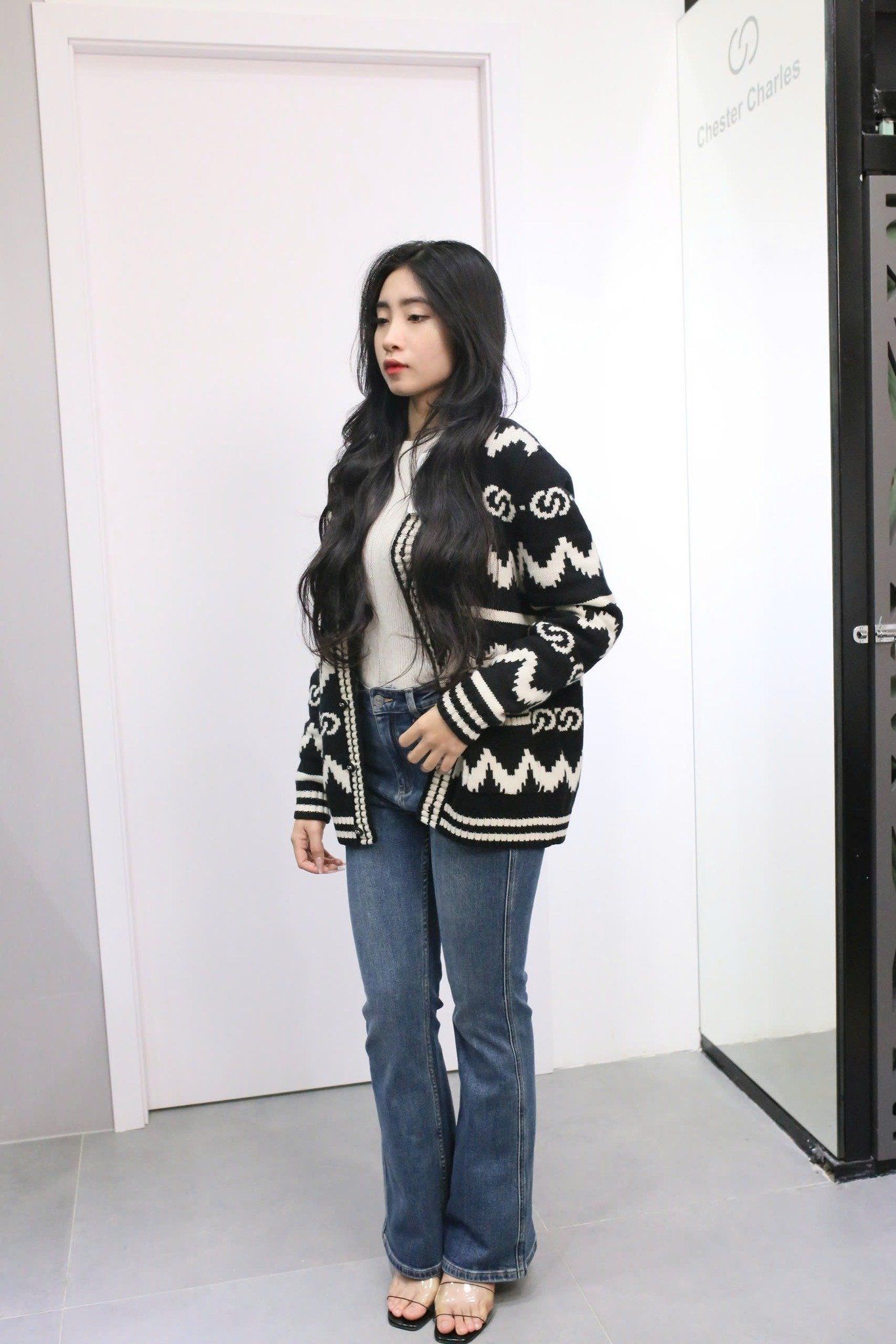 CDG thổ cẩm đen trắng