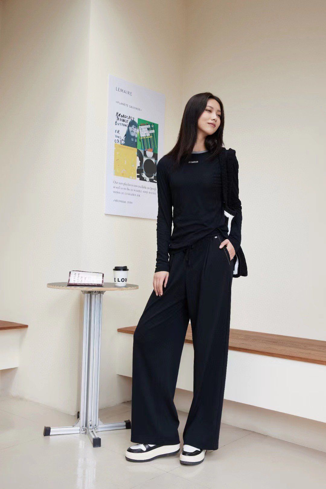 Quần thun đen - cotton lụa