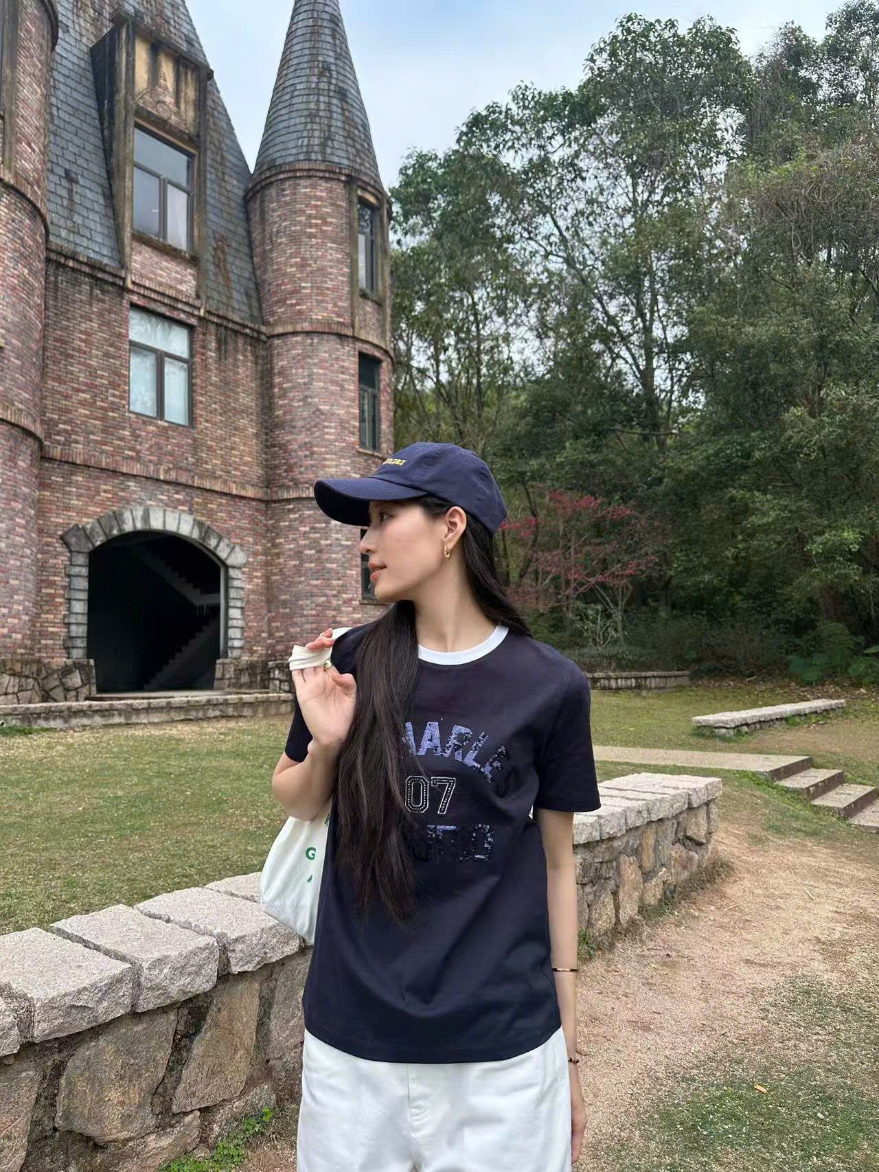 Áo phông navy 07, chữ blink