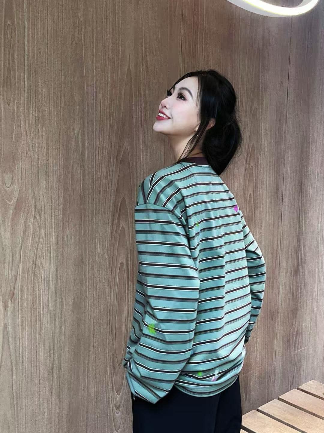 Áo gấu - kẻ xanh đen