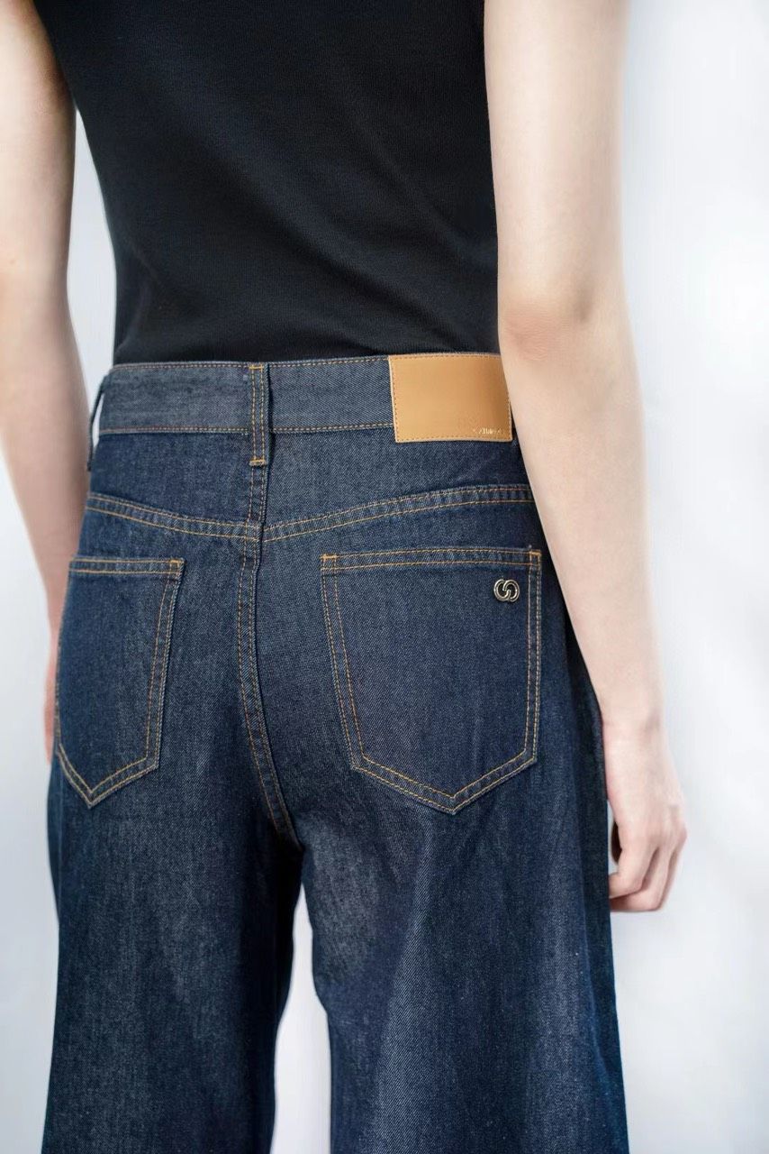 Quần jean xanh than - gấp 2 ly (mẫu mới)