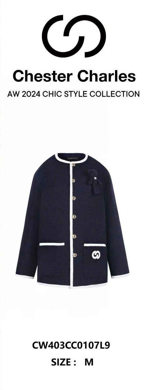 Áo khoác dạ Gấu ngực - Navy