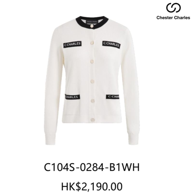 CDG trắng 4 túi viền chữ