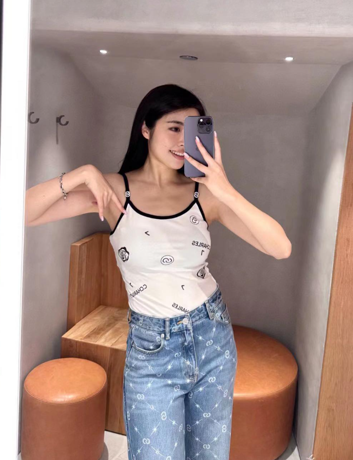 Áo hai dây hoa trà