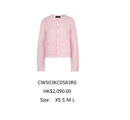 Áo CDG hồng phấn wool