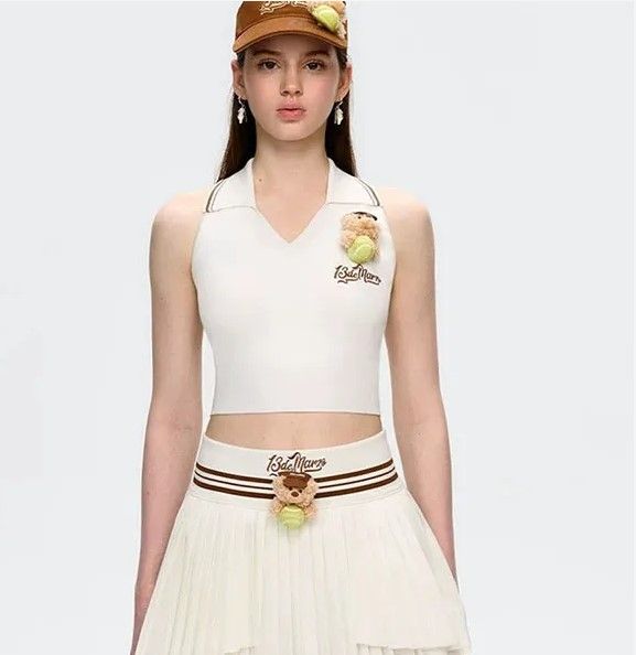 Áo yếm croptop thể thao 13 De Marzo màu trắng