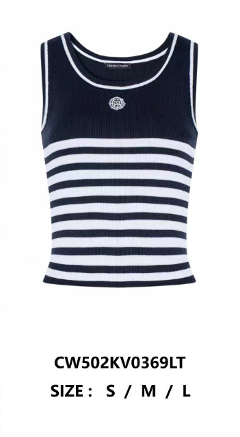 Tanktop kẻ - logo vô lăng tàu thuỷ