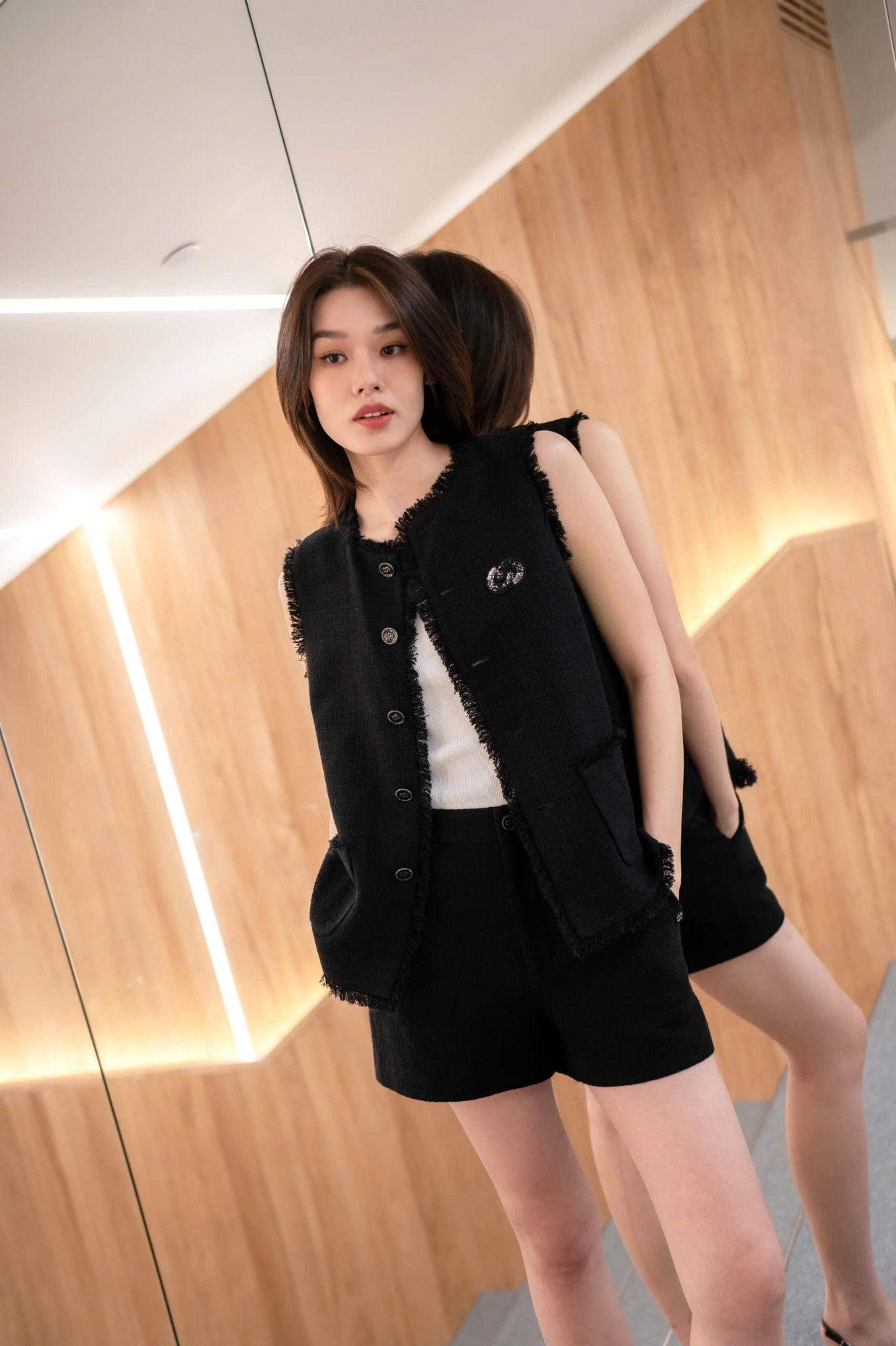 Vest ghile đen