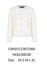 Áo dạ tweed jacket little trắng