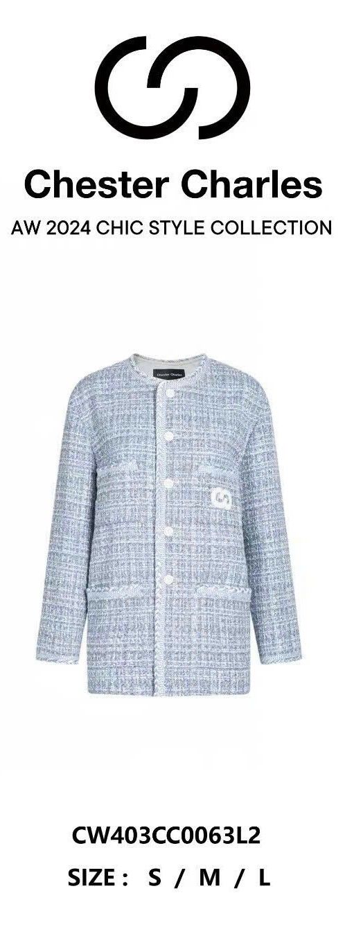 Áo dạ tweed xanh 4 túi
