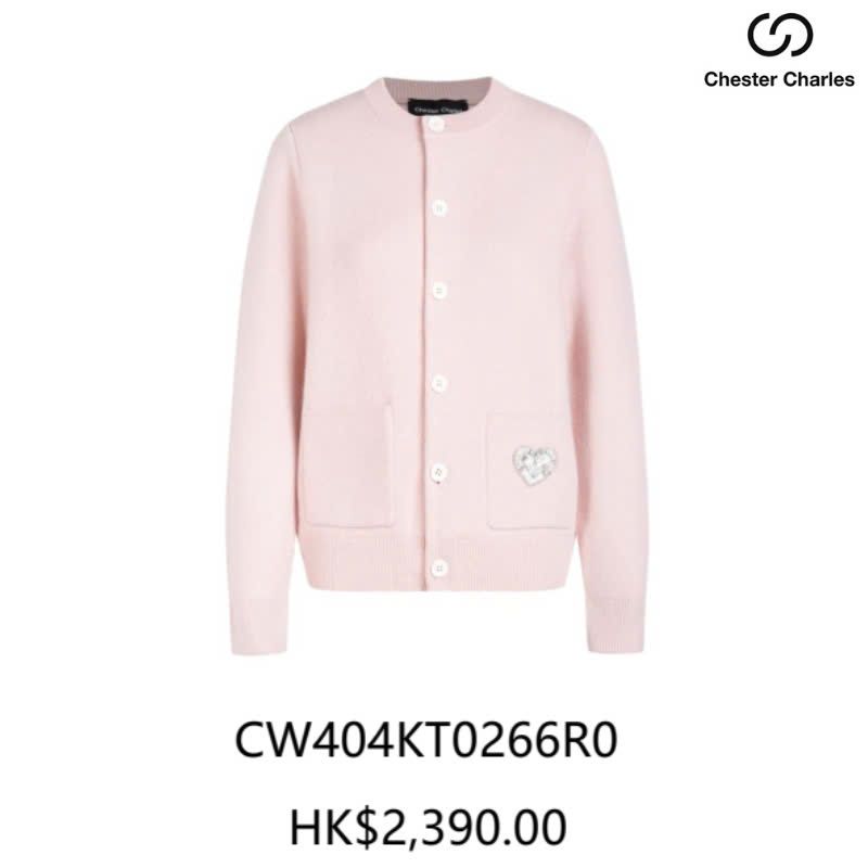 CDG hồng, túi đính tim ngọc