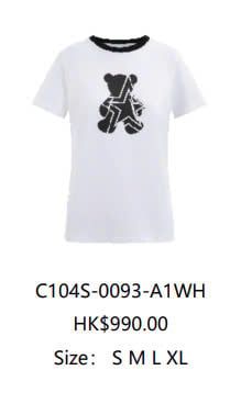 Áo T- shirt trắng gấu đen
