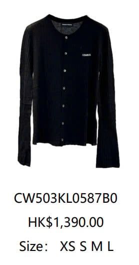 CDG len đen tăm dài tay - chữ ngực