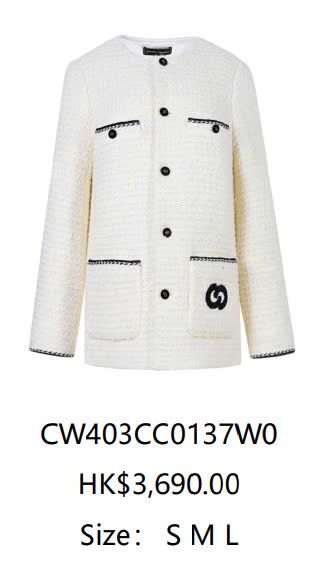 Dạ tweed trắng viền túi - dáng dài