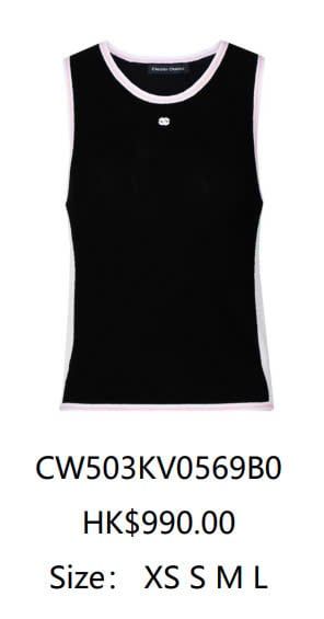 Tanktop đen - Sườn trắng + Logo ngực nhỏ