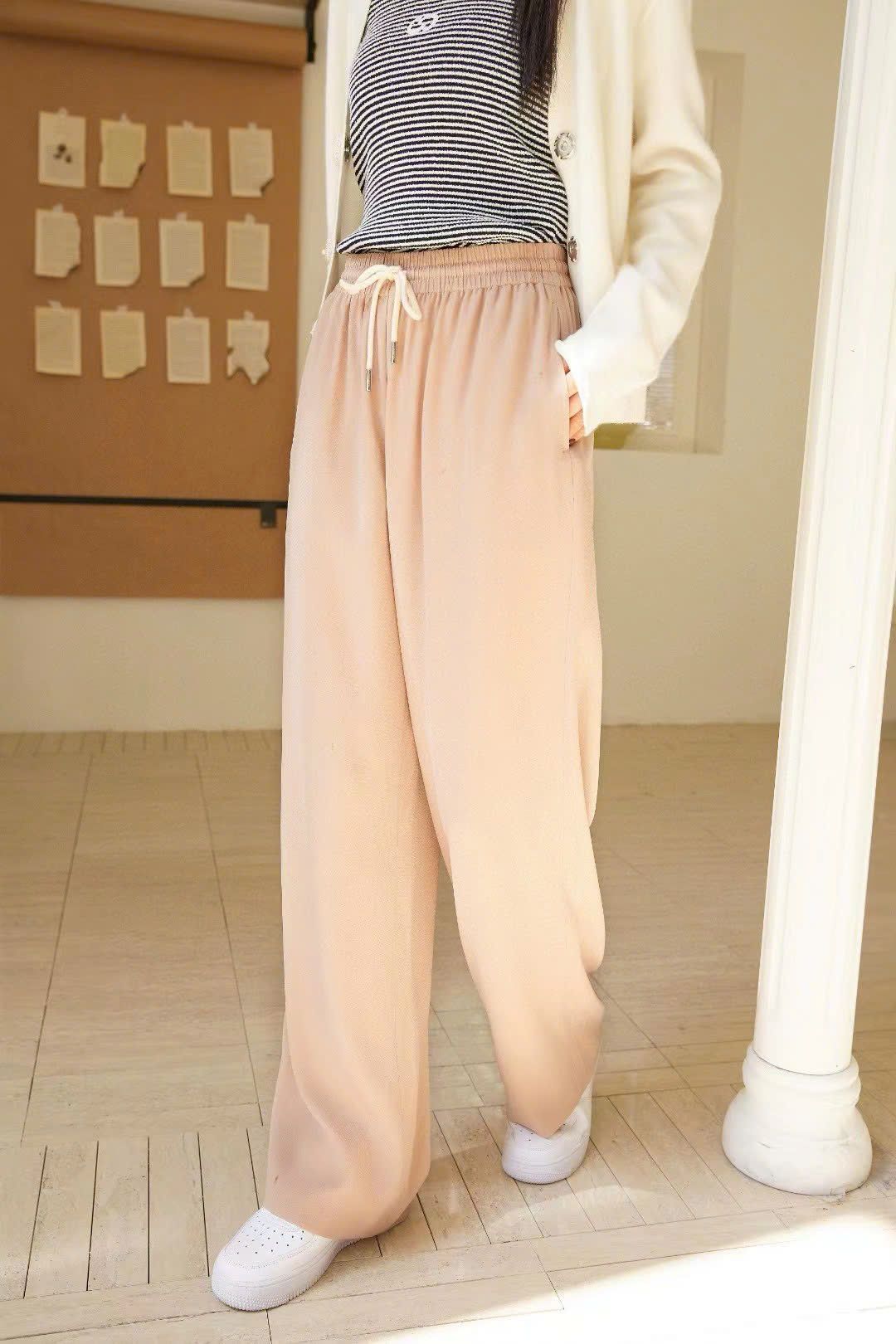 Quần thun dây rút màu cam