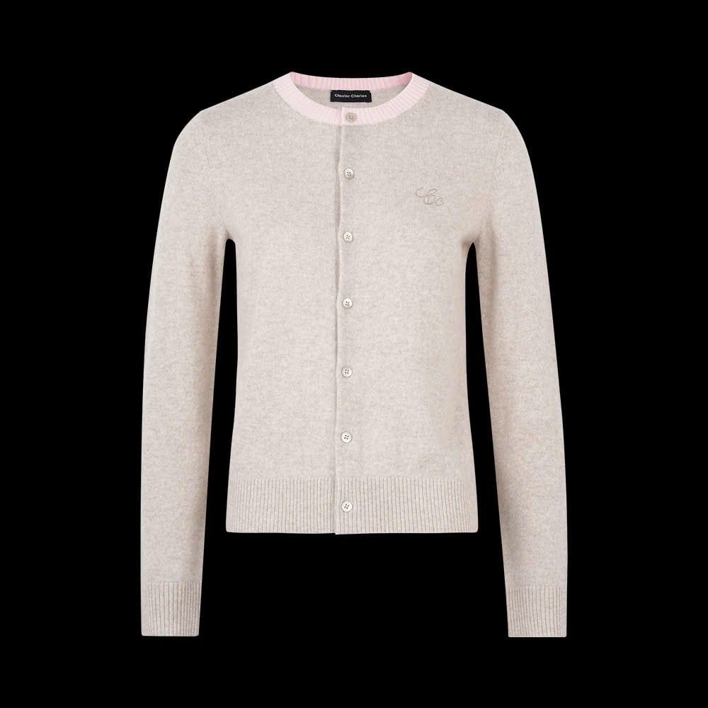 CDG xám cổ hồng chữ lồng CC