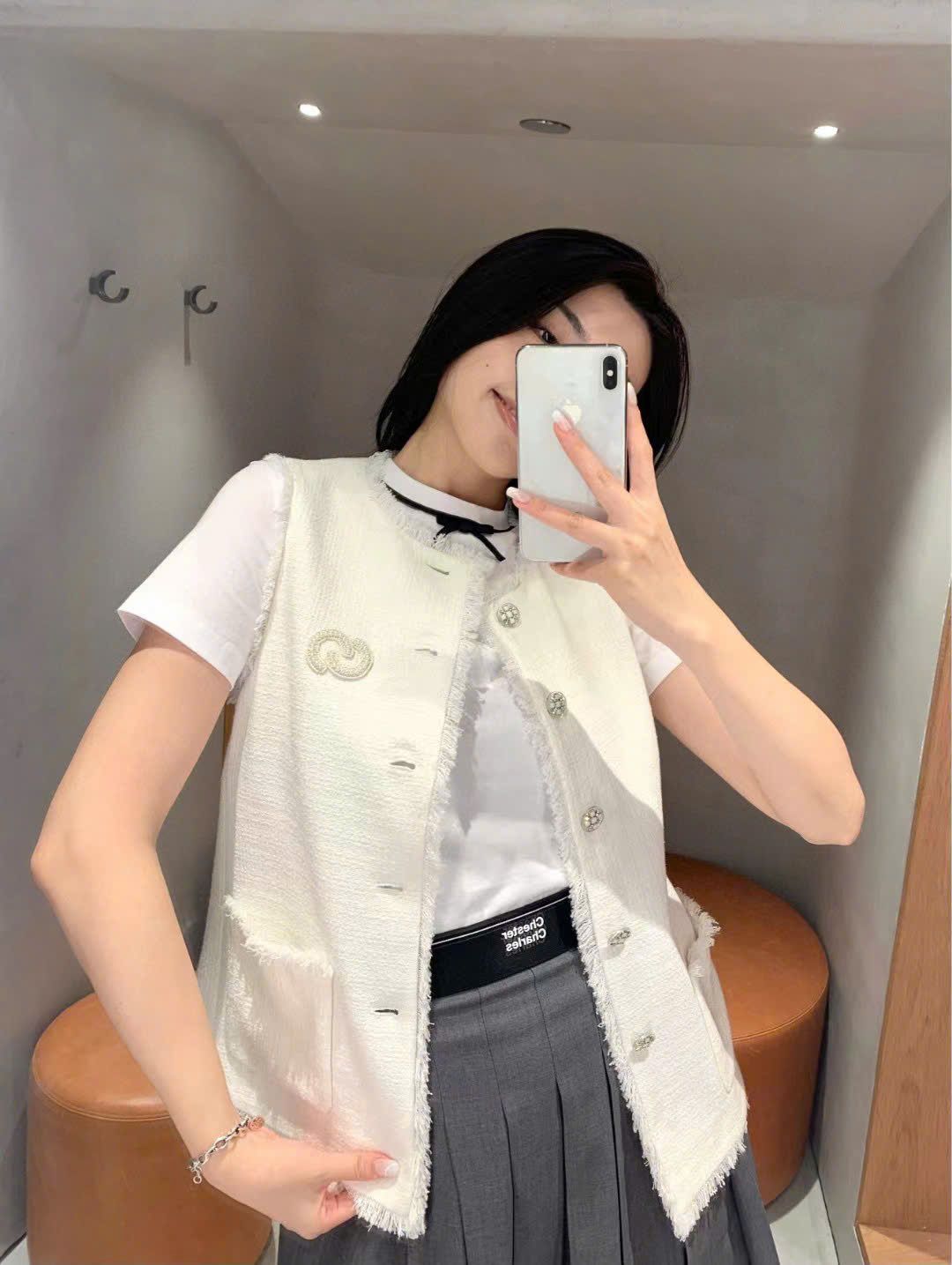 Vest ghile trắng