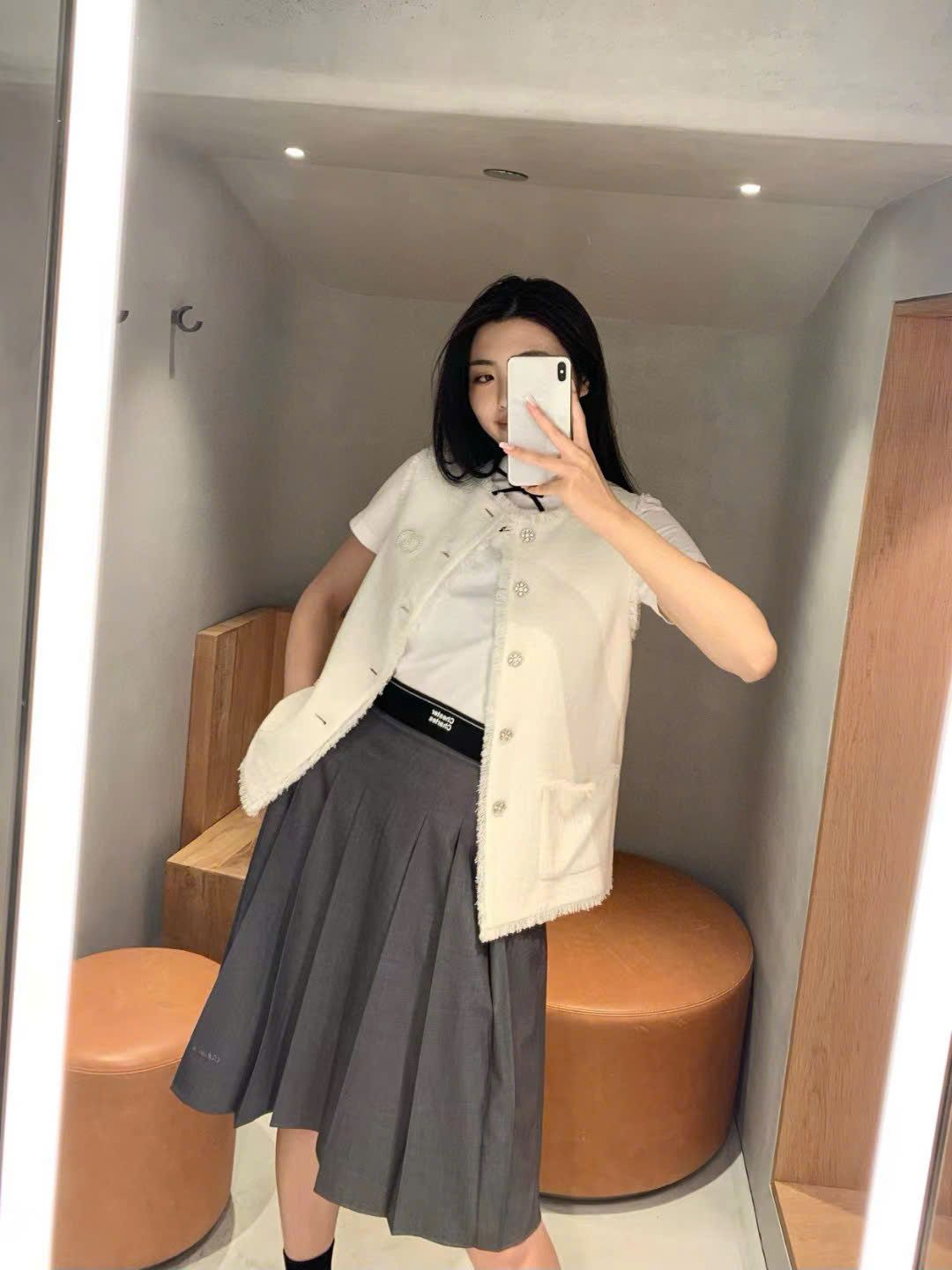 Vest ghile trắng