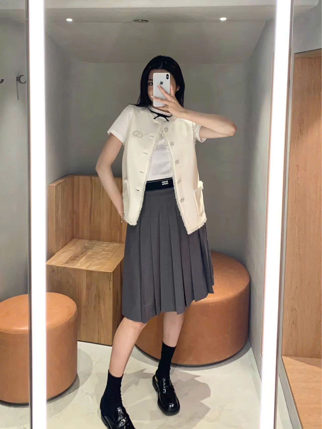 Vest ghile trắng