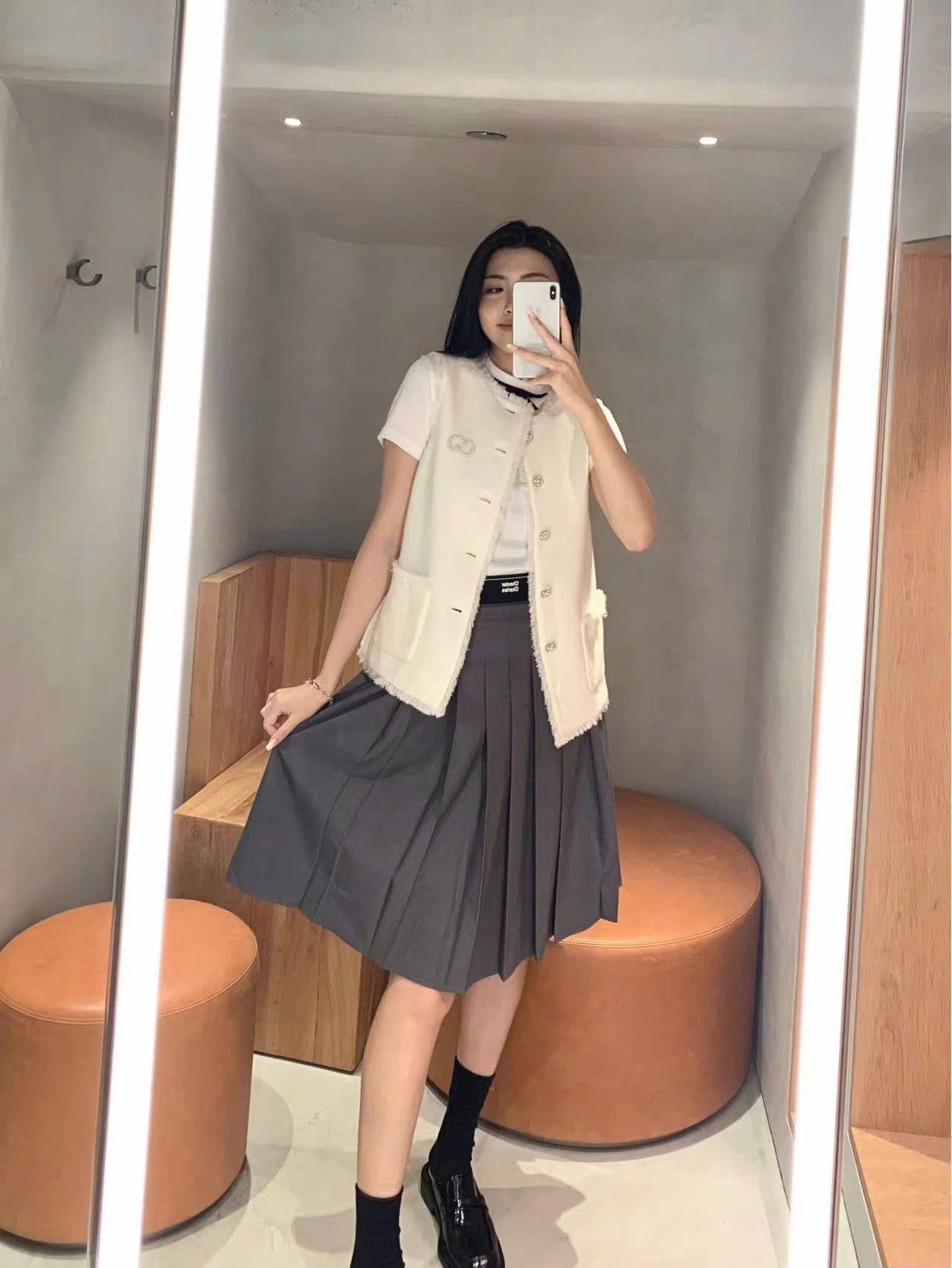 Vest ghile trắng